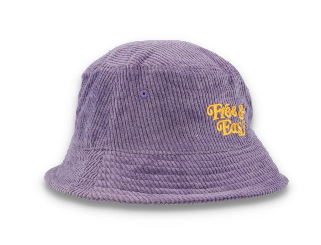 Bucket Hat Purple Free & Easy Don't Trip Fat Corduroy