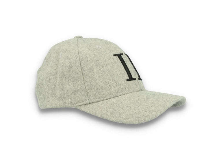 Wool II Baseball Cap Light Grey Melange/Black - LOKK