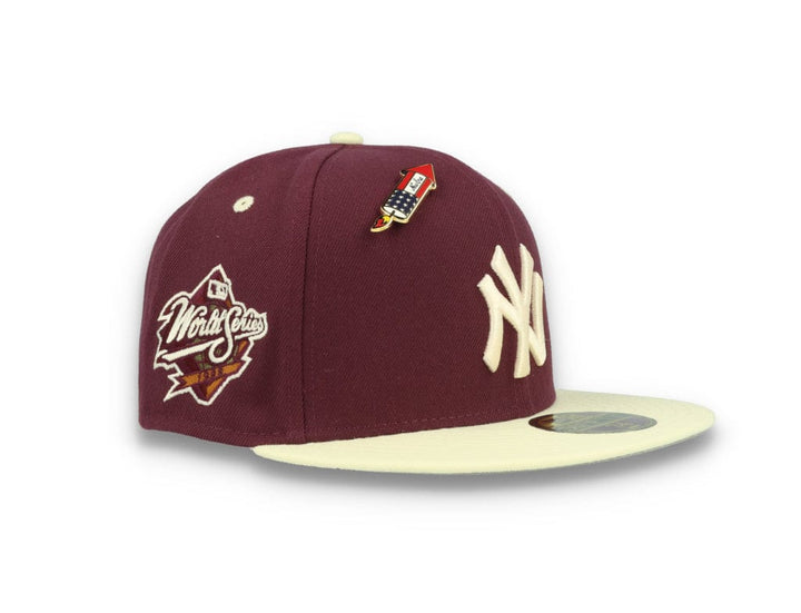 59FIFTY MLB World Series Trail Mix New York Yankees Plum/White - LOKK