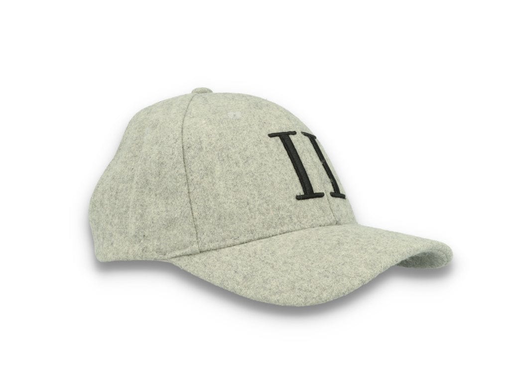 Wool II Baseball Cap Light Grey Melange/Black - LOKK