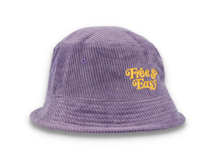 Bucket Hat Purple Free & Easy Don't Trip Fat Corduroy - LOKK