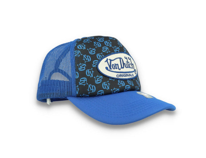 Von Dutch Trucker Cap Tampa Foam All Over Print Black/Blue - LOKK