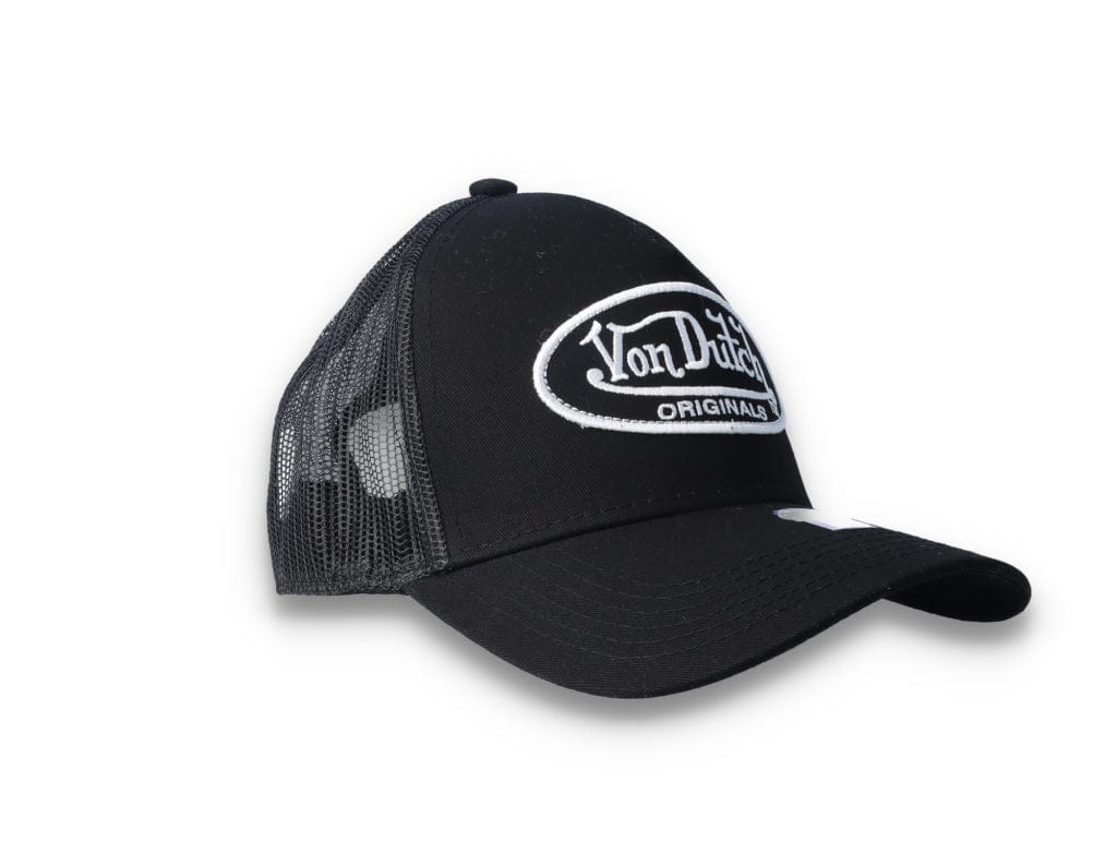 Von Dutch Trucker Cap Black/Black/White - LOKK