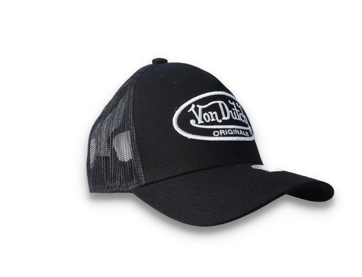 Von Dutch Trucker Cap Black/Black/White - LOKK