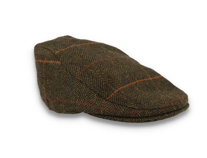 Barbour Cheviot Flat Cap Olive Herringbone - LOKK