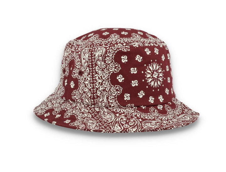 Bucket Hat Bandana Print Cherry/White 5003BP - LOKK
