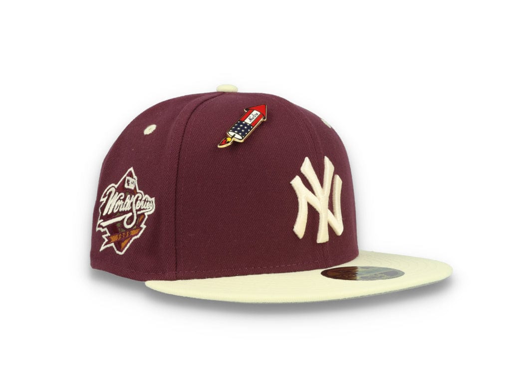 59FIFTY MLB World Series Trail Mix New York Yankees Plum/White - LOKK