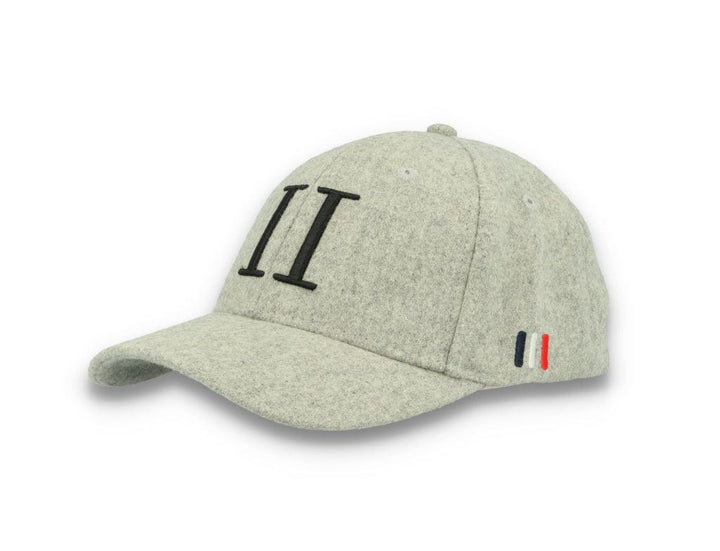 Wool II Baseball Cap Light Grey Melange/Black - LOKK