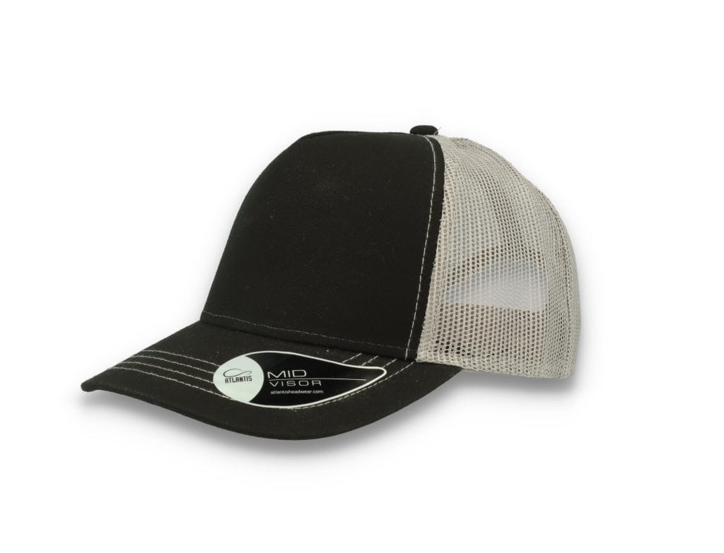 Trucker Cap Black/Grey Atlantis Rapper Canvas - LOKK