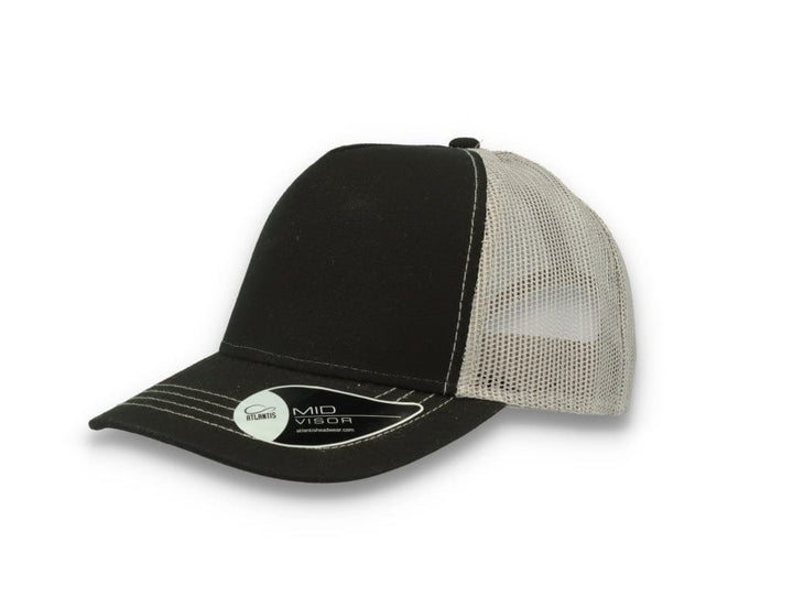 Trucker Cap Black/Grey Atlantis Rapper Canvas - LOKK