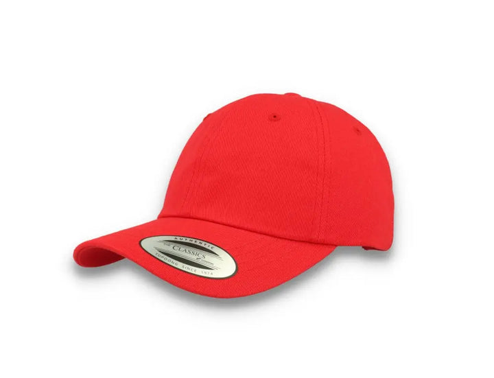 Red Dad Cap Low Profile Cotton Twill - Yupoong 6245CM - LOKK