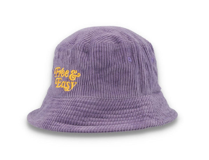Bucket Hat Purple Free & Easy Don't Trip Fat Corduroy - LOKK