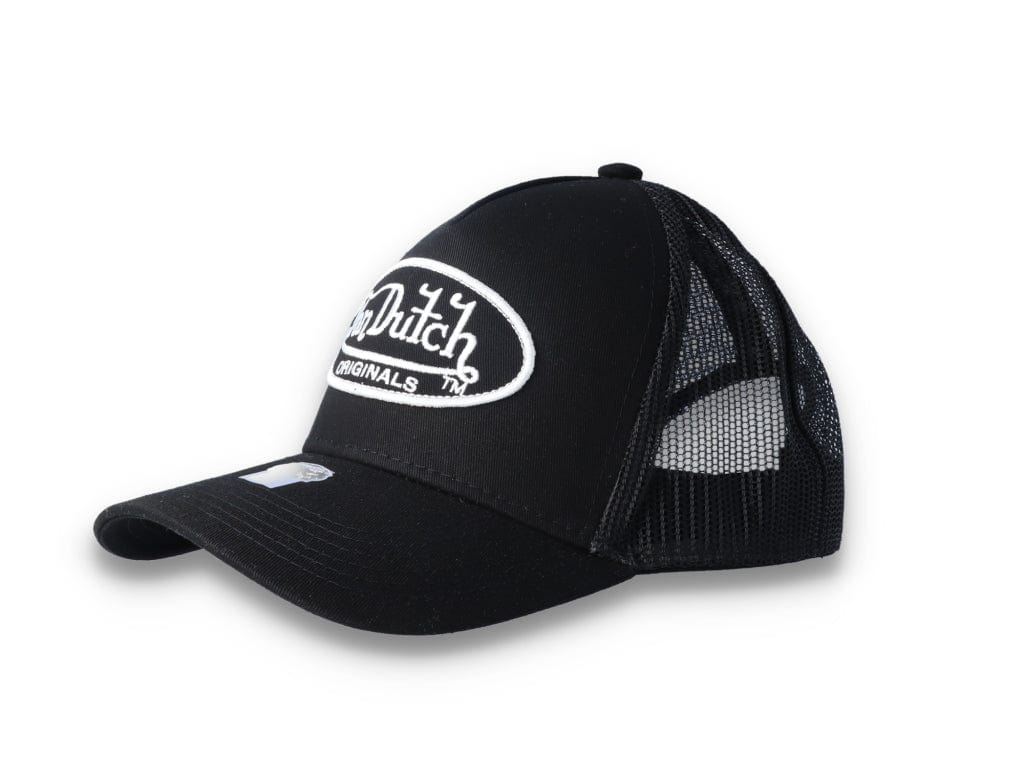 Von Dutch Trucker Cap Black/Black/White - LOKK