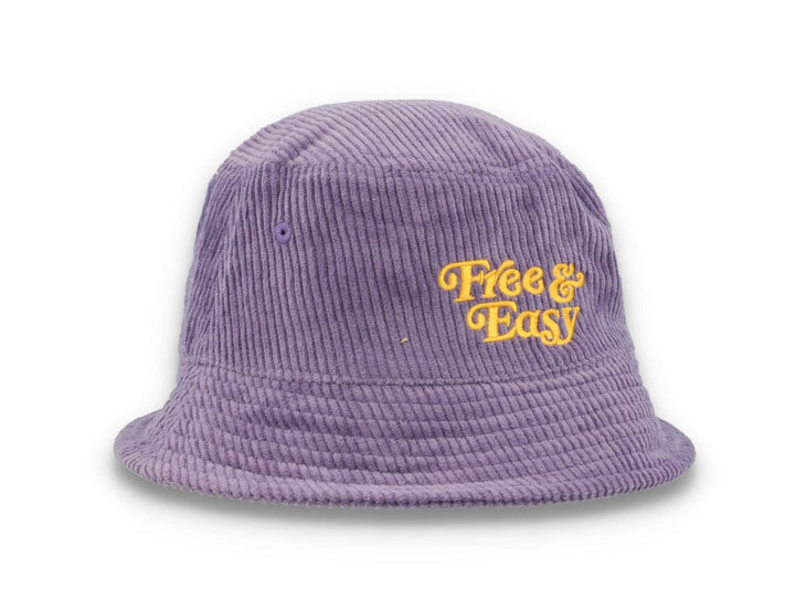 Bucket Hat Purple Free & Easy Don't Trip Fat Corduroy - LOKK