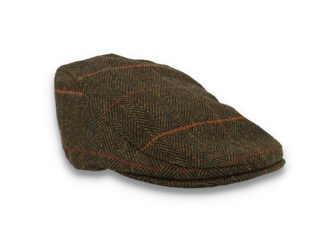 Barbour Cheviot Flat Cap Olive Herringbone - LOKK