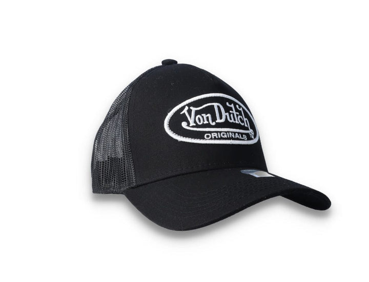 Von Dutch Trucker Cap Black/Black/White - LOKK