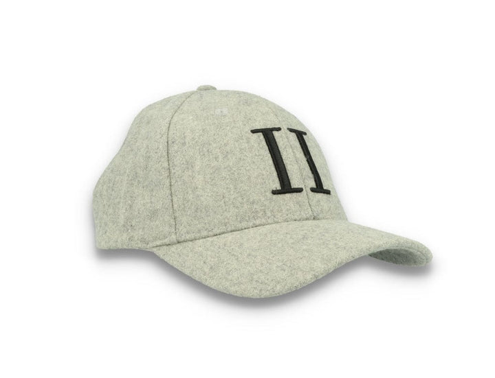 Wool II Baseball Cap Light Grey Melange/Black - LOKK