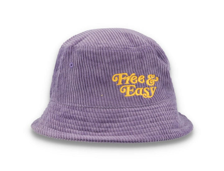 Bucket Hat Purple Free & Easy Don't Trip Fat Corduroy - LOKK