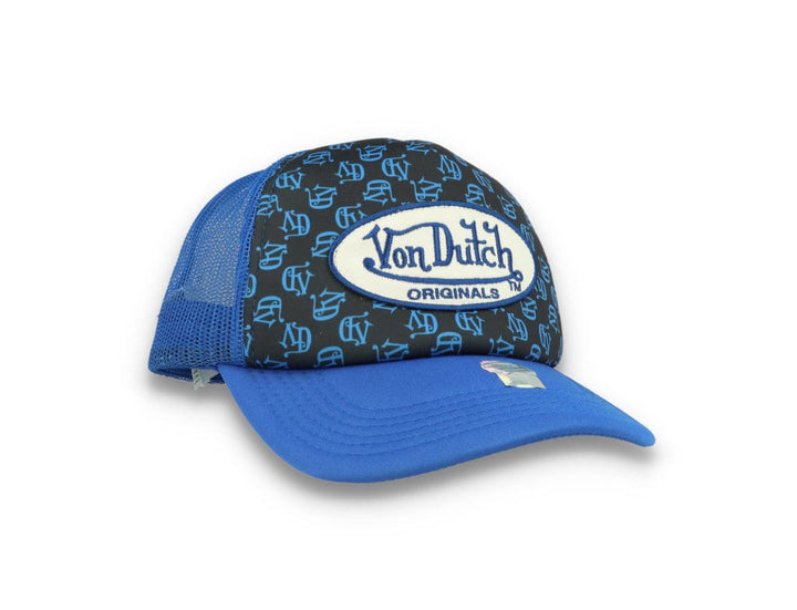 Von Dutch Trucker Cap Tampa Foam All Over Print Black/Blue - LOKK
