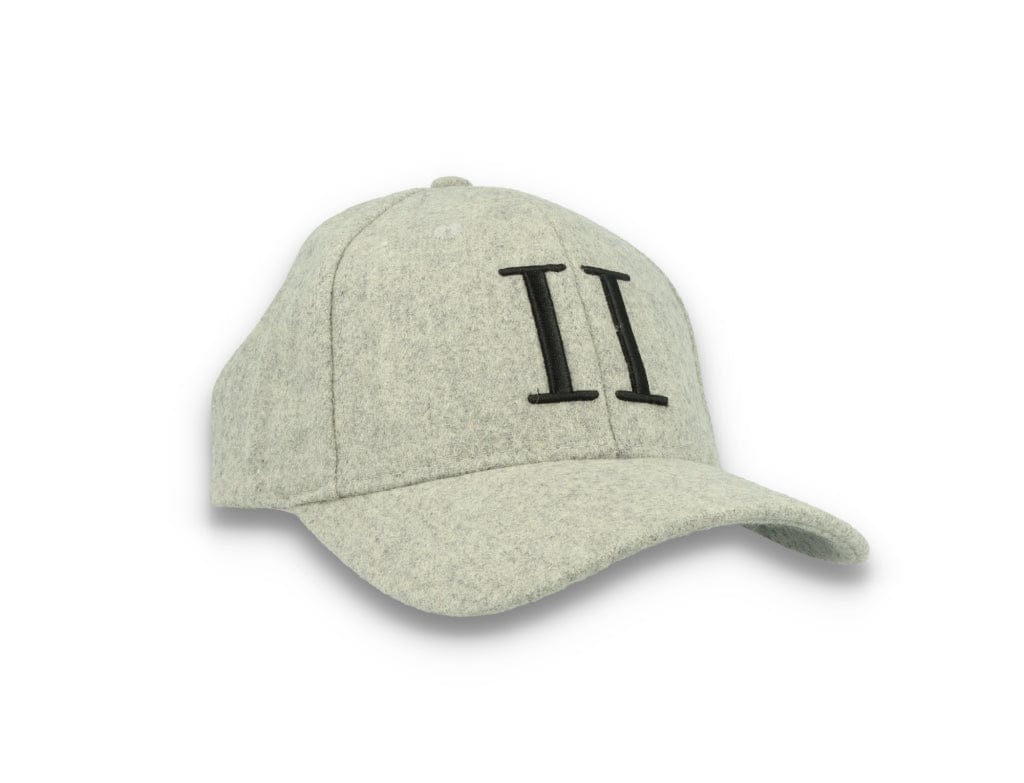 Wool II Baseball Cap Light Grey Melange/Black - LOKK