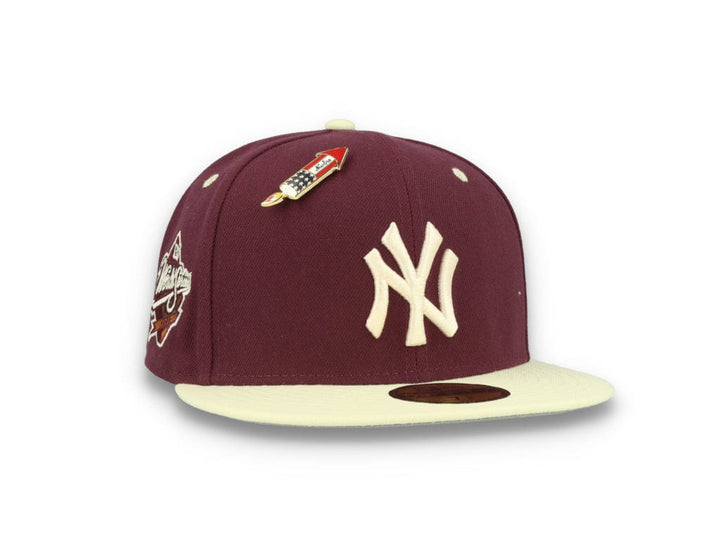 59FIFTY MLB World Series Trail Mix New York Yankees Plum/White - LOKK