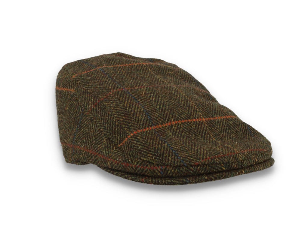 Barbour Cheviot Flat Cap Olive Herringbone - LOKK