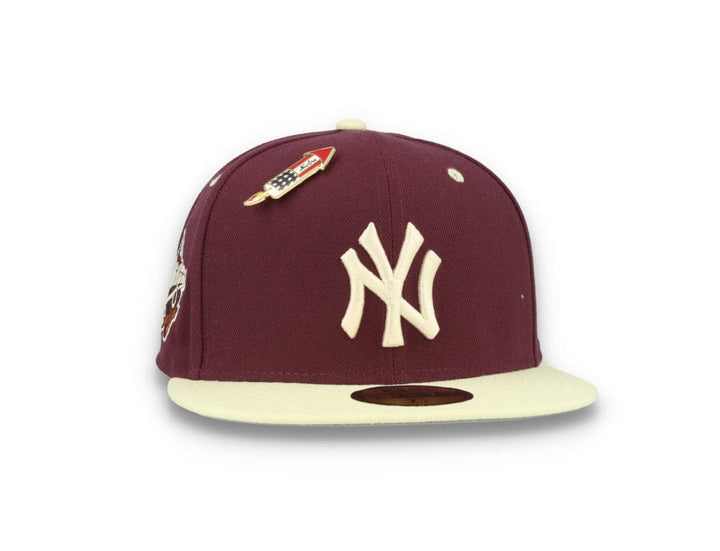 59FIFTY MLB World Series Trail Mix New York Yankees Plum/White - LOKK