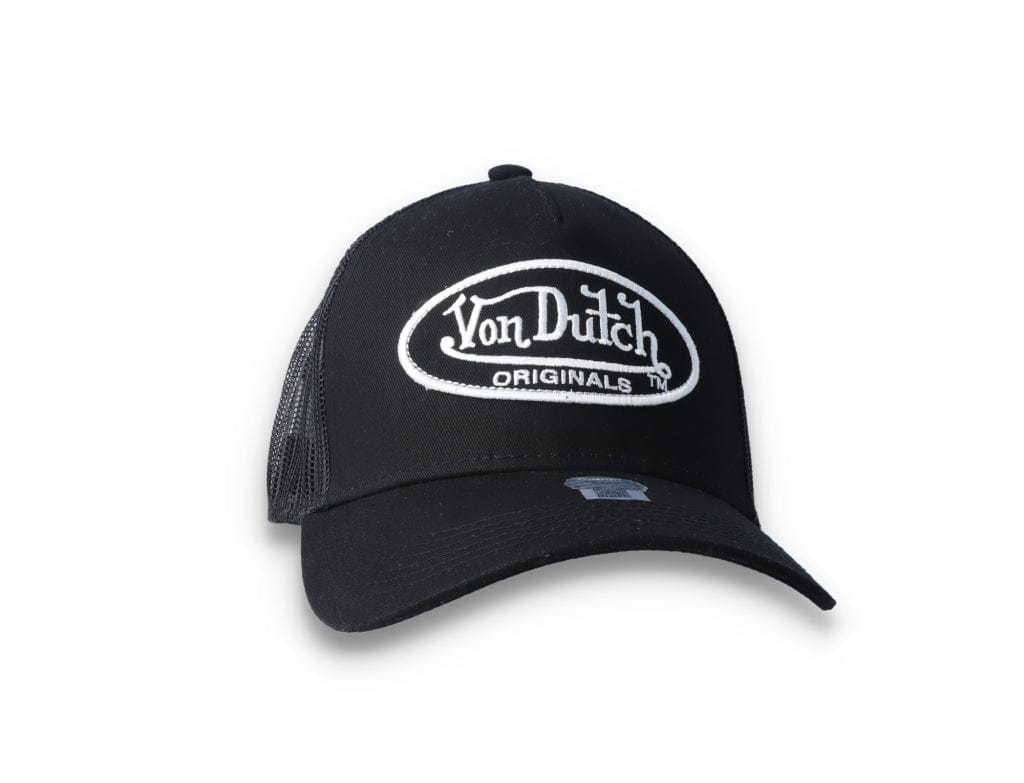 Von Dutch Trucker Cap Black/Black/White - LOKK