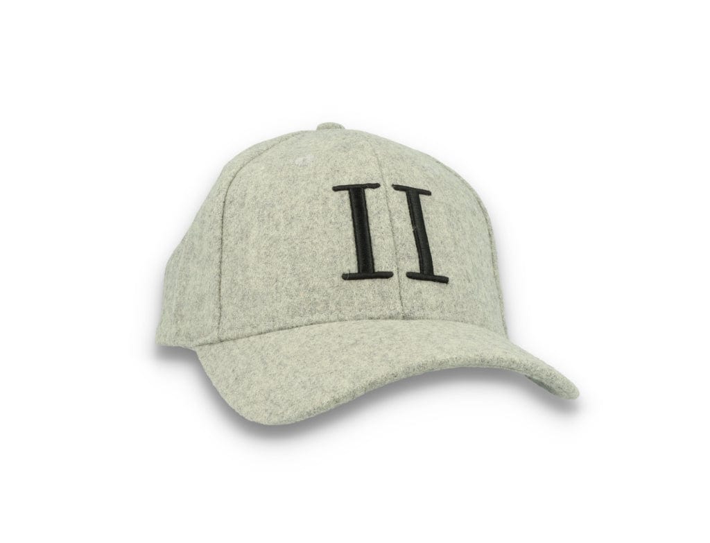 Wool II Baseball Cap Light Grey Melange/Black - LOKK