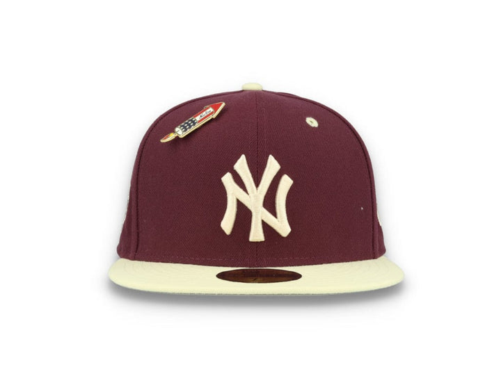 59FIFTY MLB World Series Trail Mix New York Yankees Plum/White - LOKK