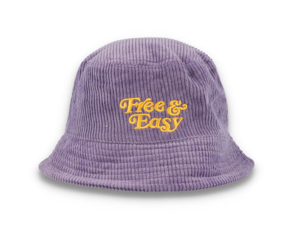 Bucket Hat Purple Free & Easy Don't Trip Fat Corduroy - LOKK