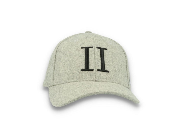 Wool II Baseball Cap Light Grey Melange/Black - LOKK