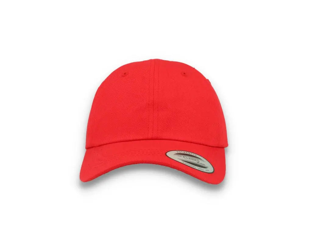 Red Dad Cap Low Profile Cotton Twill - Yupoong 6245CM - LOKK