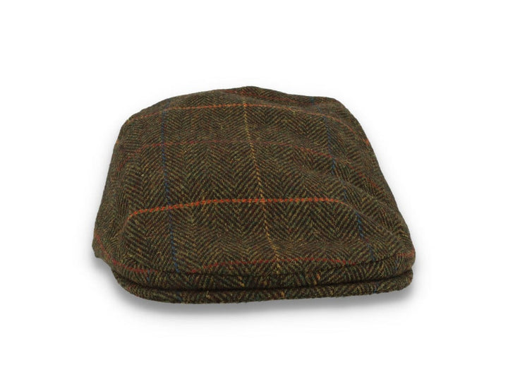 Barbour Cheviot Flat Cap Olive Herringbone - LOKK