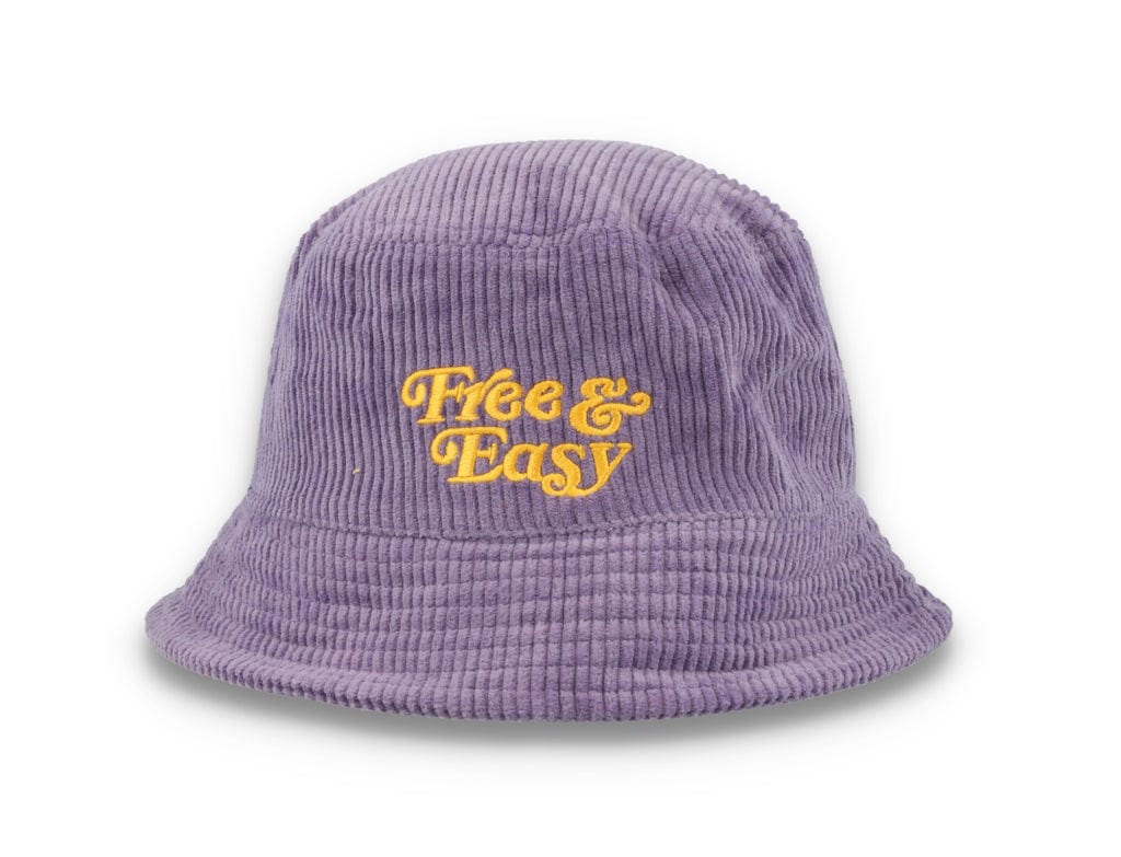 Bucket Hat Purple Free & Easy Don't Trip Fat Corduroy - LOKK