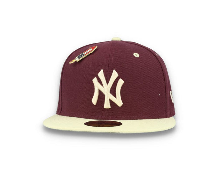 59FIFTY MLB World Series Trail Mix New York Yankees Plum/White - LOKK