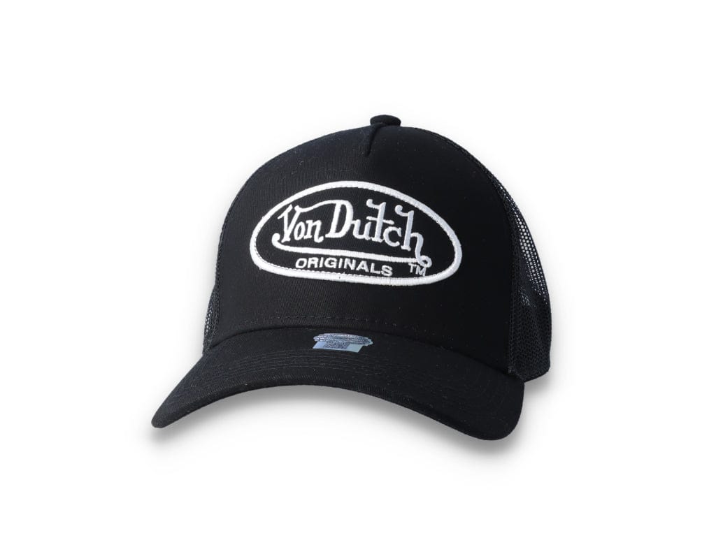 Von Dutch Trucker Cap Black/Black/White - LOKK