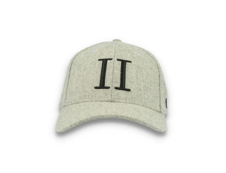 Wool II Baseball Cap Light Grey Melange/Black - LOKK