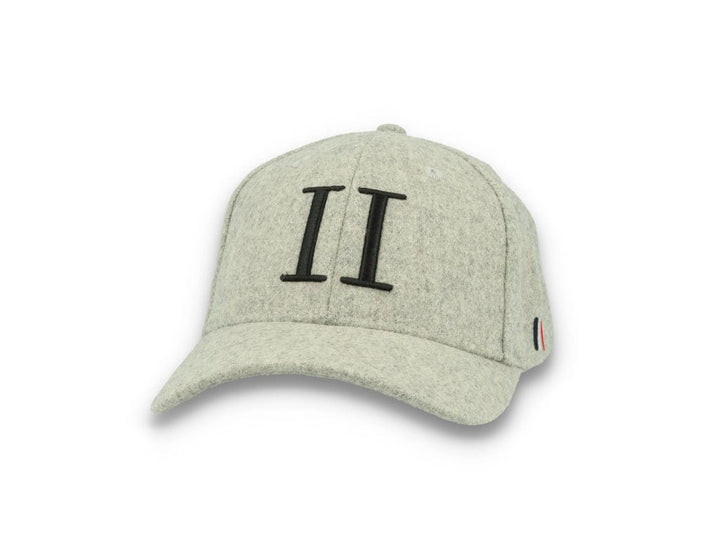 Wool II Baseball Cap Light Grey Melange/Black - LOKK