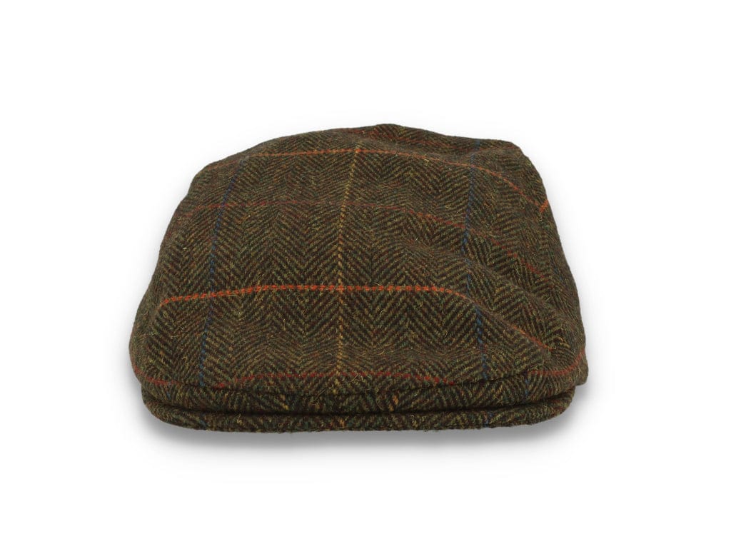 Barbour Cheviot Flat Cap Olive Herringbone - LOKK