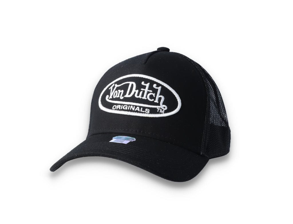 Von Dutch Trucker Cap Black/Black/White - LOKK