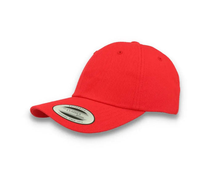 Red Dad Cap Low Profile Cotton Twill - Yupoong 6245CM - LOKK