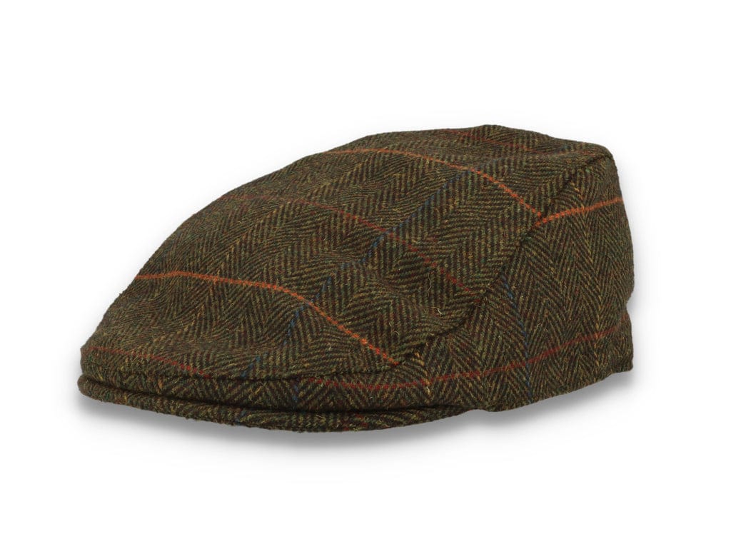 Barbour Cheviot Flat Cap Olive Herringbone - LOKK