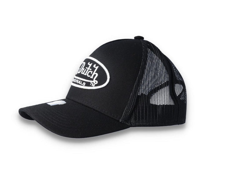 Von Dutch Trucker Cap Black/Black/White - LOKK