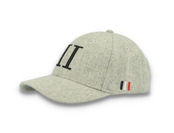 Wool II Baseball Cap Light Grey Melange/Black - LOKK