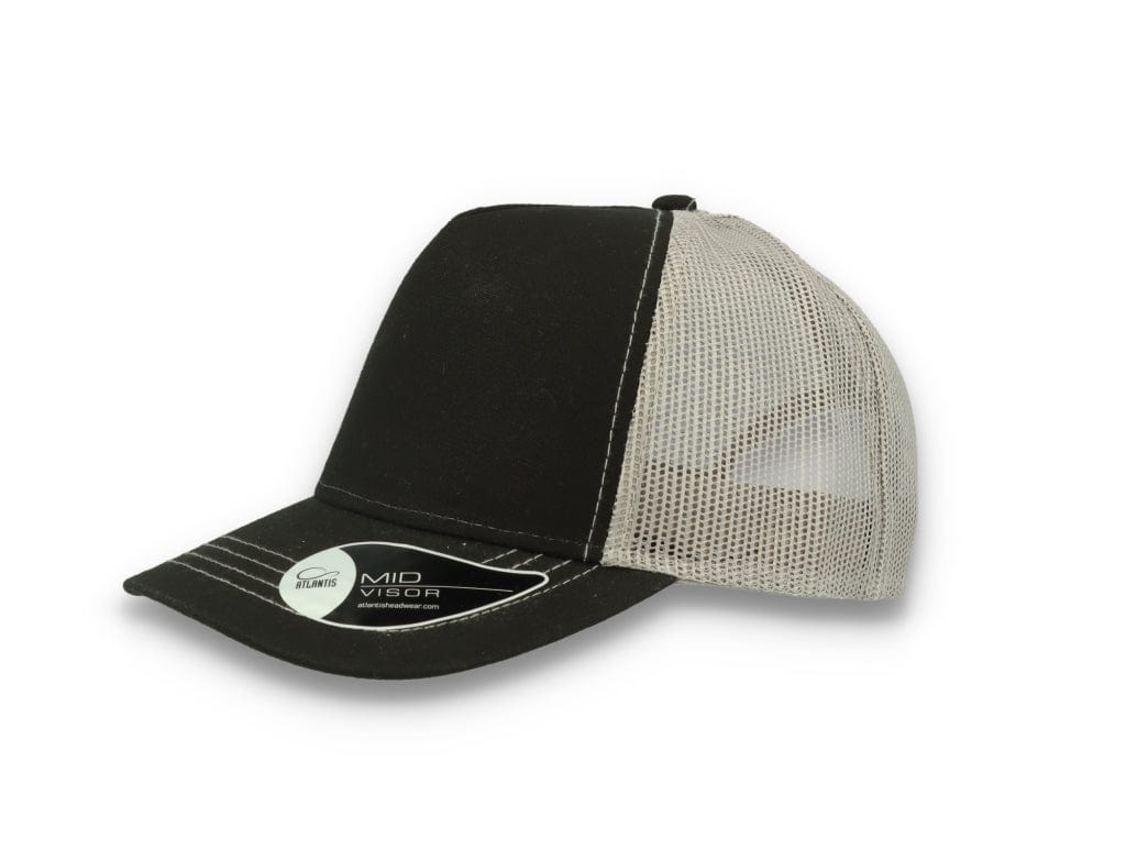 Trucker Cap Black/Grey Atlantis Rapper Canvas - LOKK