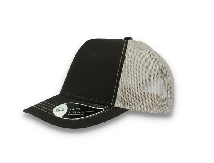 Trucker Cap Black/Grey Atlantis Rapper Canvas - LOKK