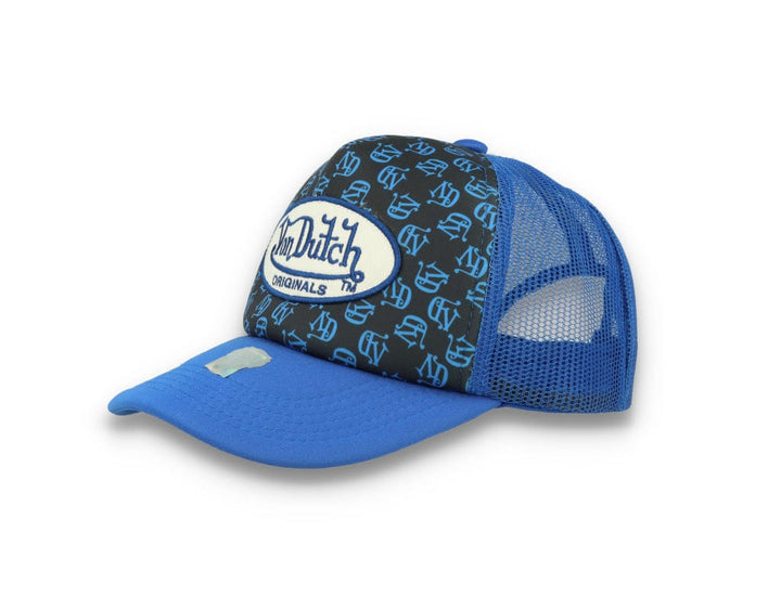 Von Dutch Trucker Cap Tampa Foam All Over Print Black/Blue - LOKK