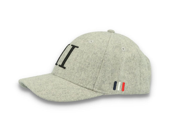Wool II Baseball Cap Light Grey Melange/Black - LOKK