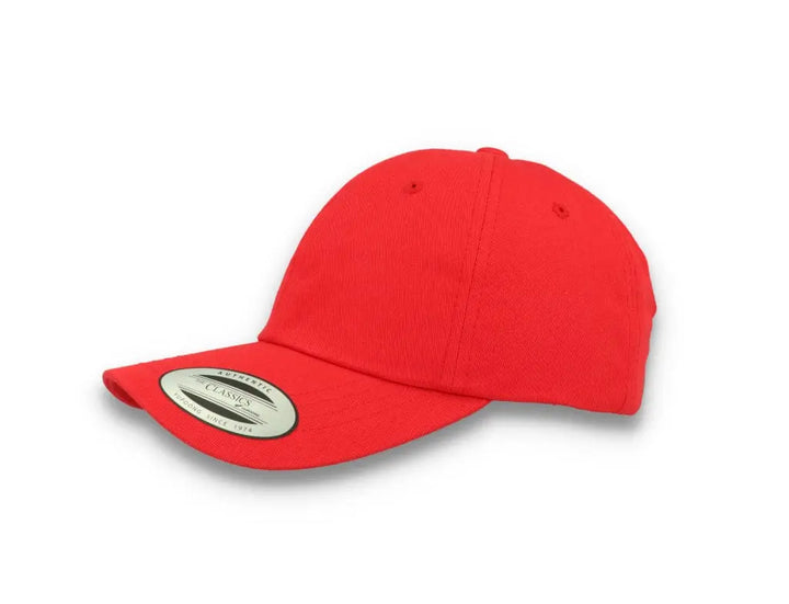 Red Dad Cap Low Profile Cotton Twill - Yupoong 6245CM - LOKK